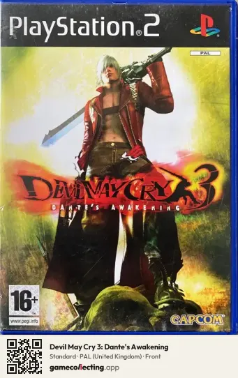 Devil May Cry 3: Dante's Awakening PlayStation 2, United Kingdom box front