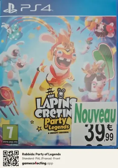 Rabbids: Party of Legends PlayStation 4, France box front