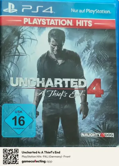 Uncharted 4: A Thief's End PlayStation 4, Germany box front