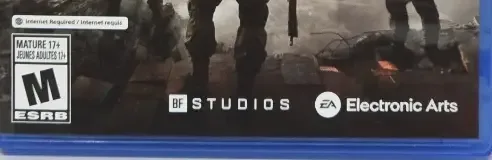 Battlefield 6, the ESRB box on its front