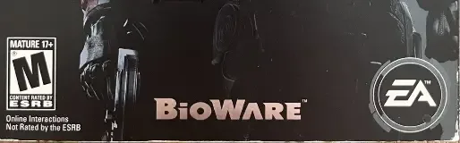 Mass Effect Trilogy, the ESRB box on its front