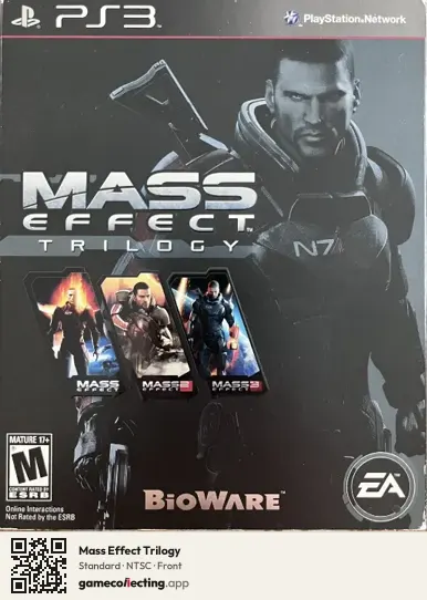 Mass Effect Trilogy PlayStation 3, NTSC box front