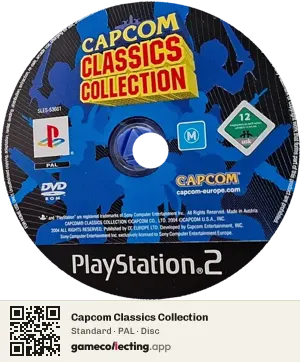 Capcom Classics Collection PlayStation 2, PAL disc