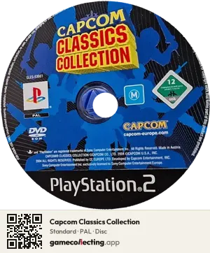 Capcom Classics Collection PlayStation 2, PAL disc