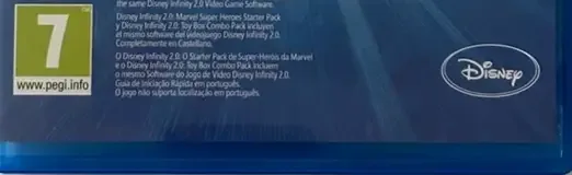 Disney Infinity 2.0, the PEGI square on its front