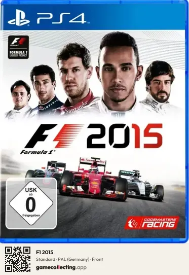 F1 2015 PlayStation 4, Germany box front