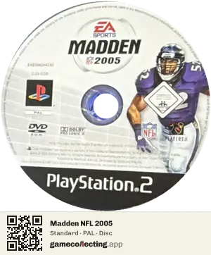 Madden NFL 2005 PlayStation 2, PAL disc