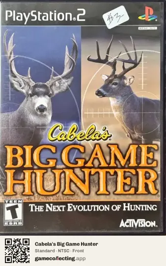 Cabela's Big Game Hunter PlayStation 2, NTSC box front