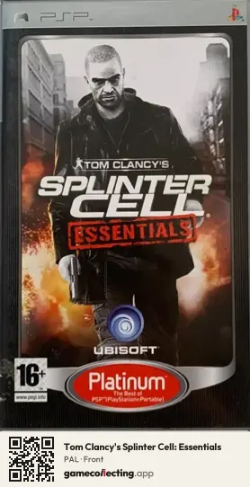 Tom Clancy's Splinter Cell: Essentials PlayStation Portable, PAL box front