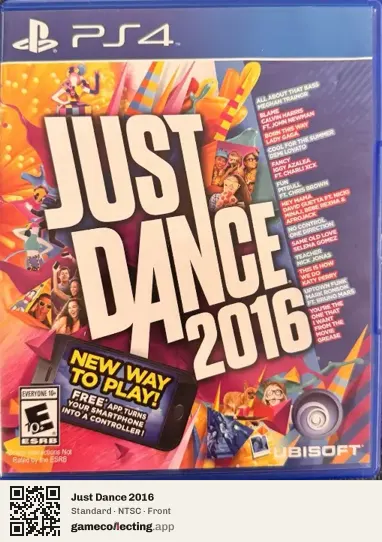 Just Dance 2016 PlayStation 4, NTSC box front