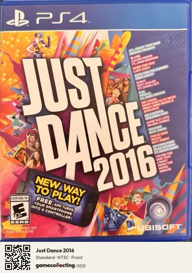Just Dance 2016 PlayStation 4, NTSC box front
