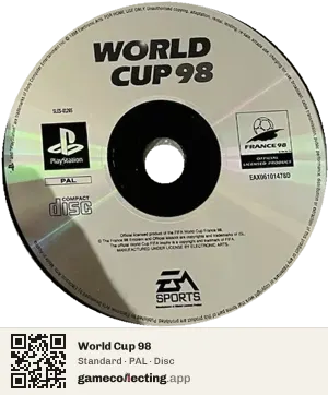 World Cup 98 PlayStation, PAL disc
