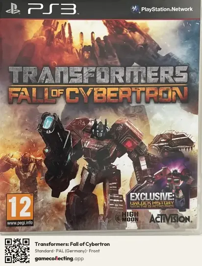 Transformers: Fall of Cybertron PlayStation 3, Germany box front
