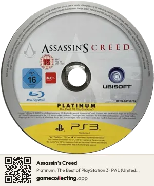 Assassin's Creed PlayStation 3, PAL disc