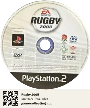 Rugby 2005 PlayStation 2, PAL disc