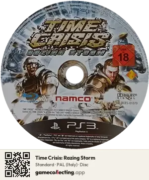 Time Crisis: Razing Storm PlayStation 3, PAL disc