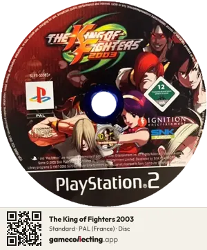 The King of Fighters 2003 PlayStation 2, PAL disc