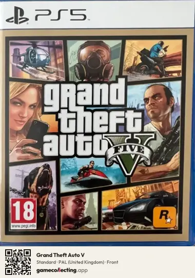 Grand Theft Auto V PlayStation 5, United Kingdom box front