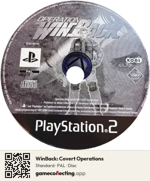 WinBack: Covert Operations PlayStation 2, PAL disc