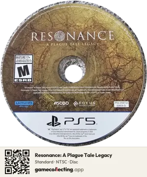 Resonance: A Plague Tale Legacy PlayStation 5, NTSC disc