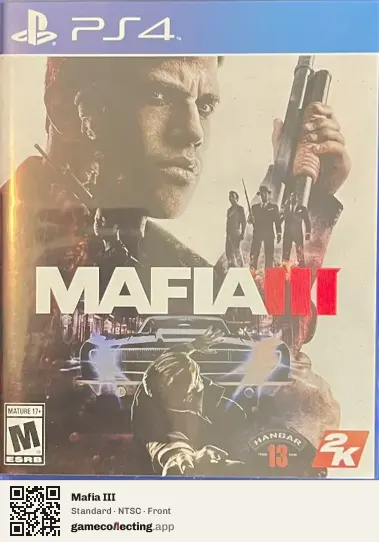 Mafia III PlayStation 4, NTSC box front