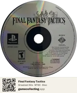 Final Fantasy Tactics PlayStation, NTSC disc
