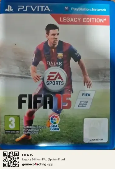 FIFA 15 PlayStation Vita, Spain box front
