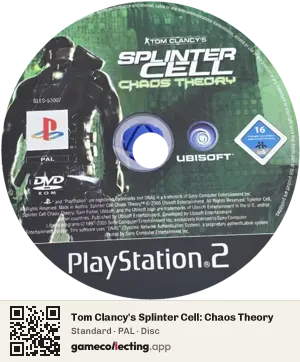 Tom Clancy's Splinter Cell: Chaos Theory PlayStation 2, PAL disc