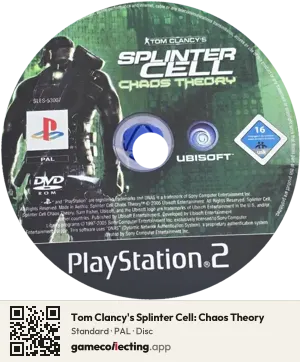 Tom Clancy's Splinter Cell: Chaos Theory PlayStation 2, PAL disc