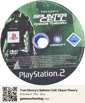 Tom Clancy's Splinter Cell: Chaos Theory PlayStation 2, PAL disc