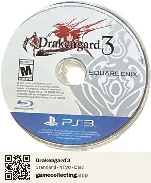 Drakengard 3 PlayStation 3, NTSC disc