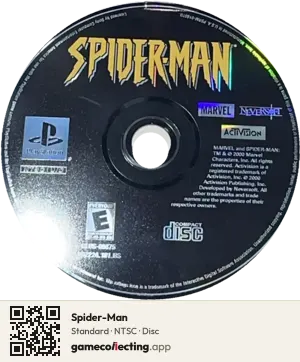 Spider-Man PlayStation, NTSC disc