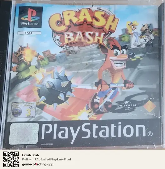 Crash Bash PlayStation, United Kingdom box front