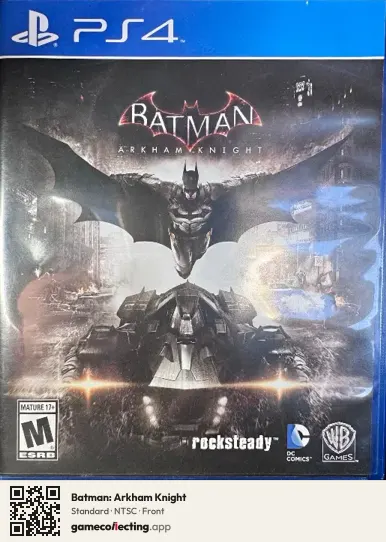 Batman: Arkham Knight PlayStation 4, NTSC box front
