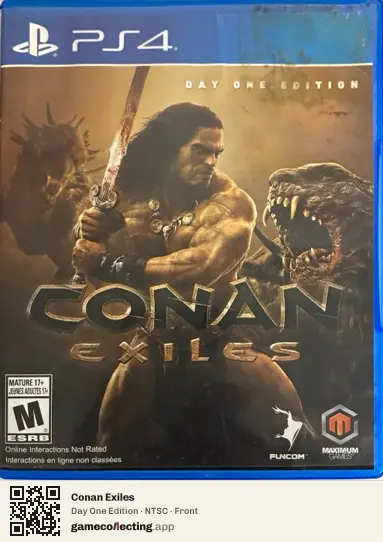 Conan Exiles PlayStation 4, NTSC box front