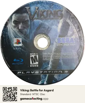 Viking: Battle for Asgard PlayStation 3, NTSC disc