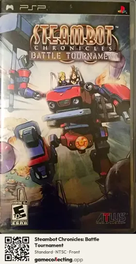 Steambot Chronicles: Battle Tournament PlayStation Portable, NTSC box front