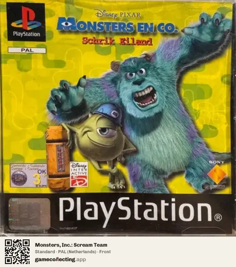 Monsters, Inc.: Scream Team PlayStation, Netherlands box front