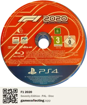F1 2020 PlayStation 4, PAL disc