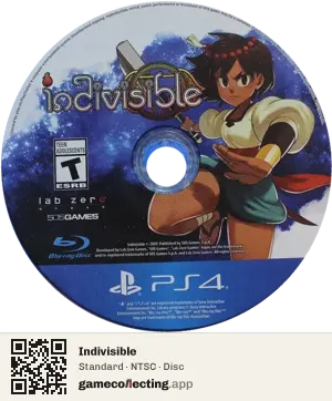 Indivisible PlayStation 4, NTSC disc