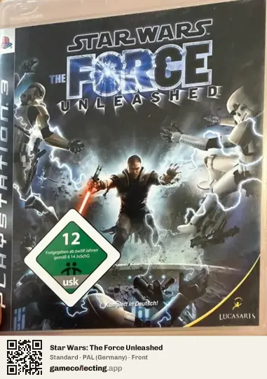 Star Wars: The Force Unleashed PlayStation 3, Germany box front