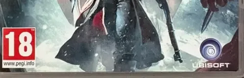 Assassin's Creed Rogue, the PEGI square on its front