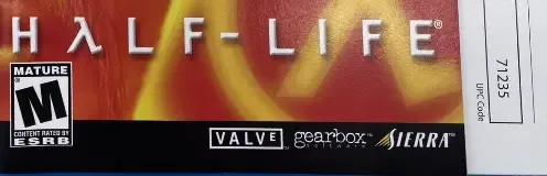 Half-Life, the ESRB box on its front