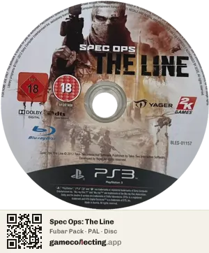 Spec Ops: The Line PlayStation 3, PAL disc