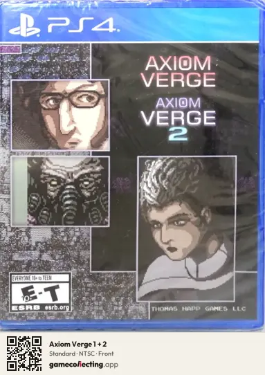 Axiom Verge 1 + 2 PlayStation 4, NTSC box front