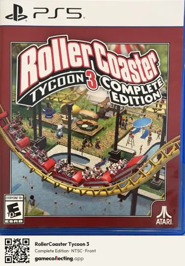 RollerCoaster Tycoon 3 PlayStation 5, NTSC box front