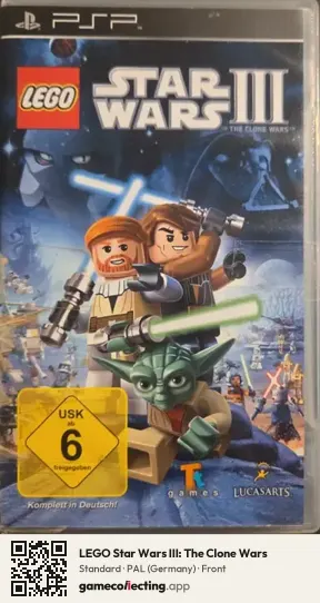 LEGO Star Wars III: The Clone Wars PlayStation Portable, Germany box front