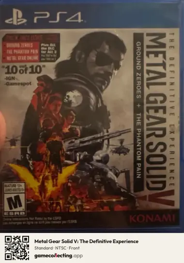 Metal Gear Solid V: The Definitive Experience PlayStation 4, NTSC box front