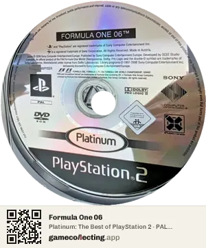 Formula One 06 PlayStation 2, PAL disc