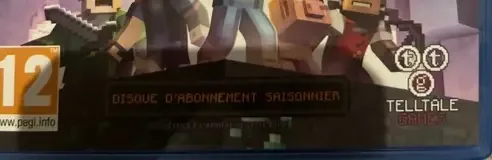 Minecraft: Story Mode, the PEGI square on its front